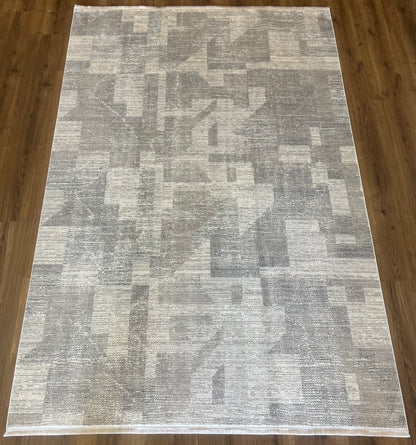 ORDİN GRİ  KREM  BAMBU SALON HALISI