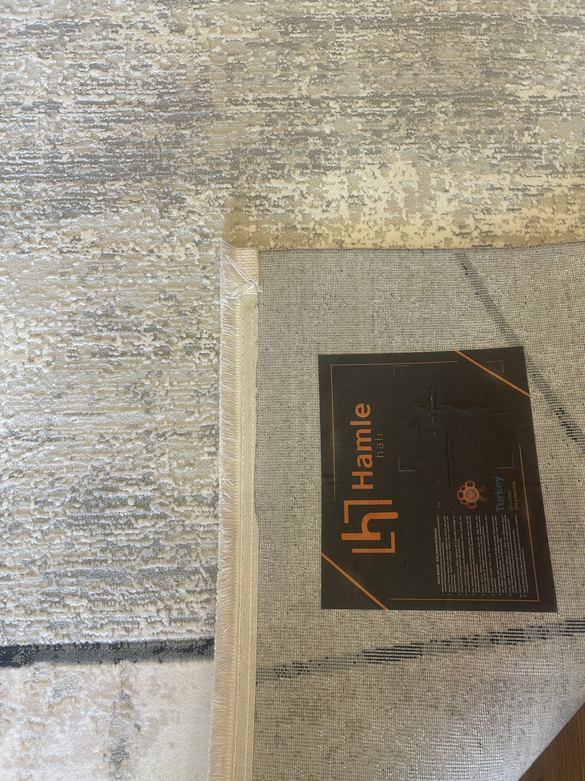 DİAMOND KREM LACİVERT SALON HALISI