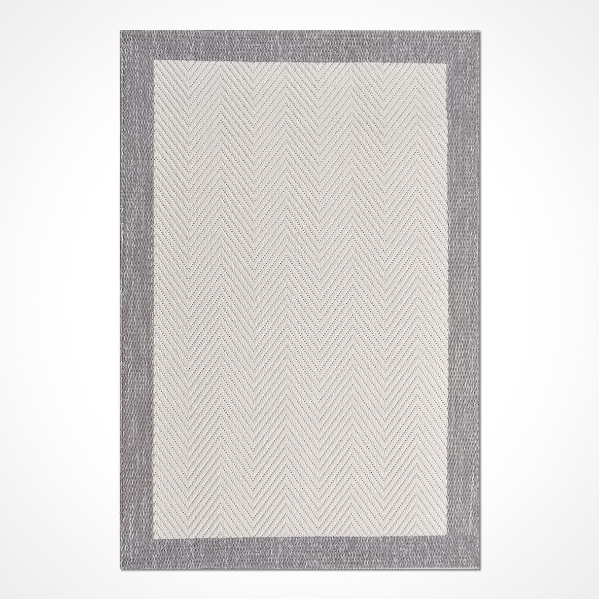Enzo 01 Krem Gri Kaymaz Tabanlı Sisal Halı