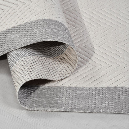 Enzo 01 Krem Gri Kaymaz Tabanlı Sisal Halı