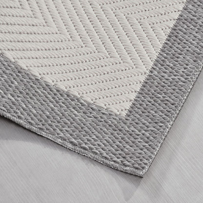 Enzo 01 Krem Gri Kaymaz Tabanlı Sisal Halı