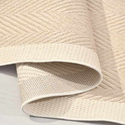 Enzo 02 Bej Krem Kaymaz Tabanlı Sisal Halı