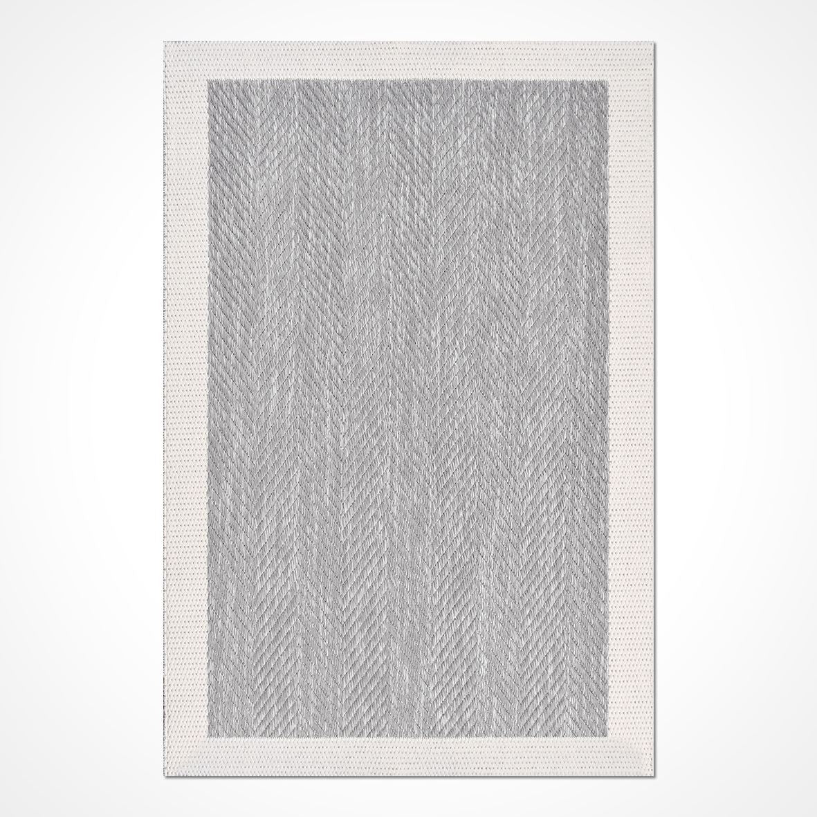Enzo 03 Gri Krem Kaymaz Tabanlı Sisal Halı