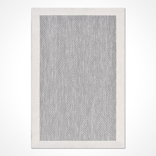 Enzo 03 Gri Krem Kaymaz Tabanlı Sisal Halı