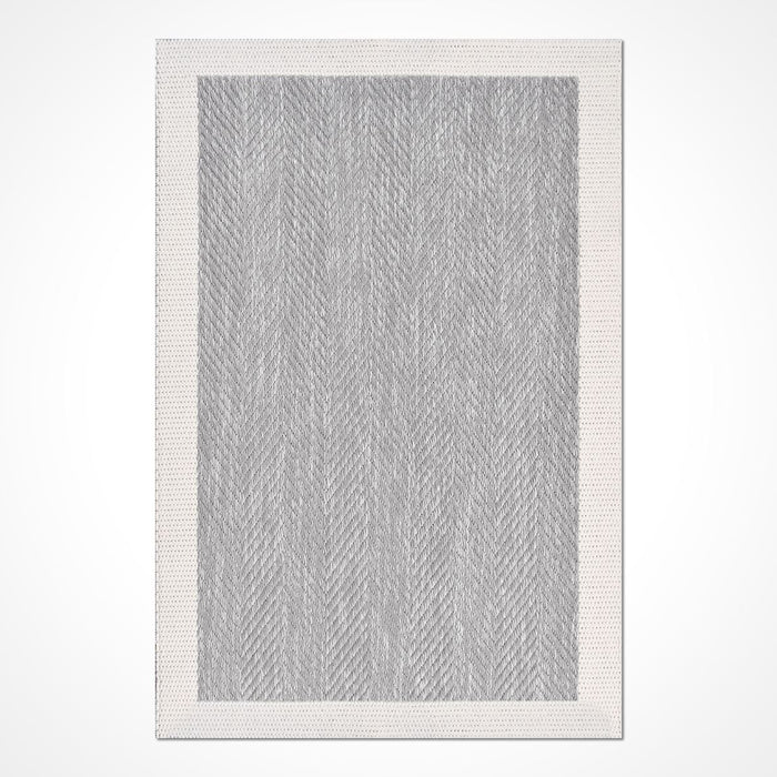 Enzo 03 Gri Krem Kaymaz Tabanlı Sisal Halı