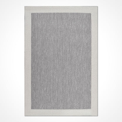 Enzo 07 White Grey  Kaymaz Tabanlı Sisal Halı
