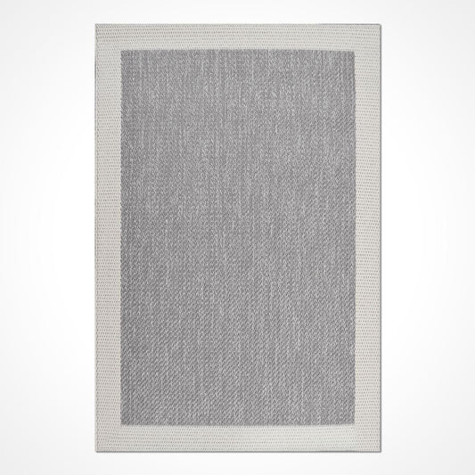 Enzo 07 White Grey  Kaymaz Tabanlı Sisal Halı