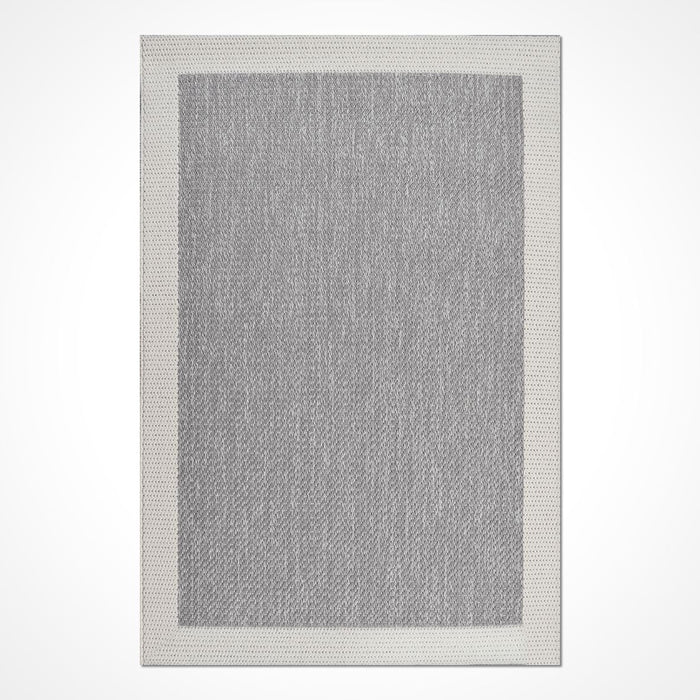 Enzo 07 White Grey  Kaymaz Tabanlı Sisal Halı