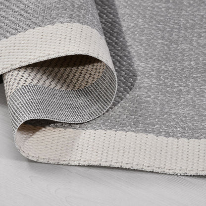 Enzo 07 White Grey  Kaymaz Tabanlı Sisal Halı