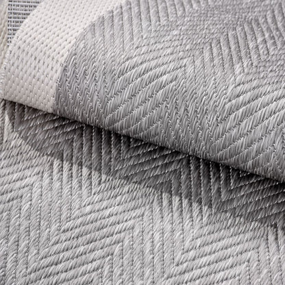 Enzo 03 Gri Krem Kaymaz Tabanlı Sisal Halı