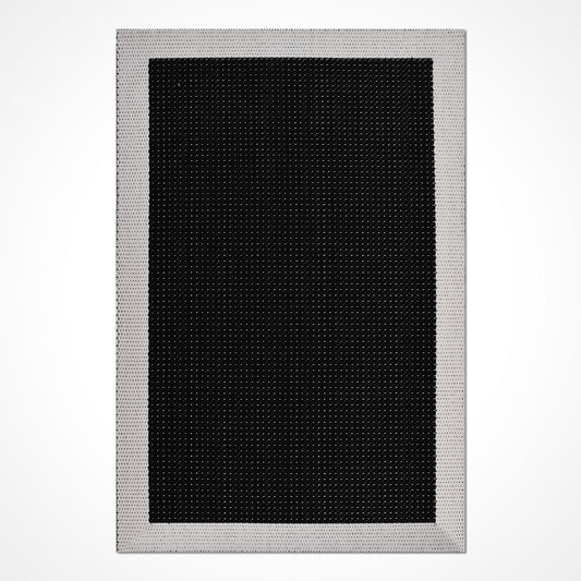 Enzo 05 Black White Kaymaz Tabanlı Sisal Halı