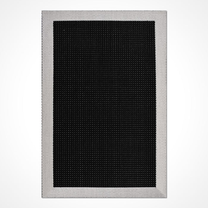 Enzo 05 Black White Kaymaz Tabanlı Sisal Halı