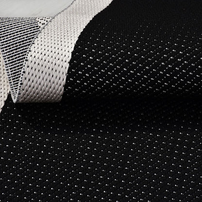 Enzo 05 Black White Kaymaz Tabanlı Sisal Halı