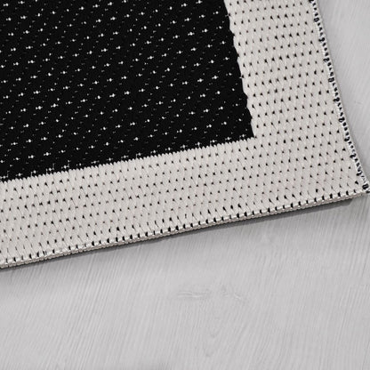 Enzo 05 Black White Kaymaz Tabanlı Sisal Halı