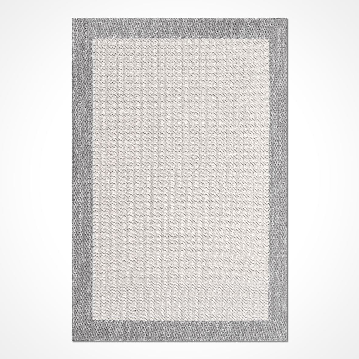 Enzo 06 Krem Gri  Kaymaz Tabanlı Sisal Halı