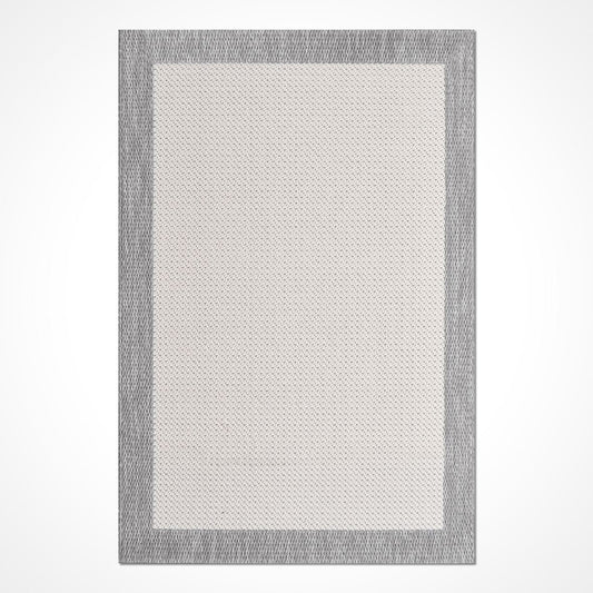Enzo 06 Krem Gri  Kaymaz Tabanlı Sisal Halı