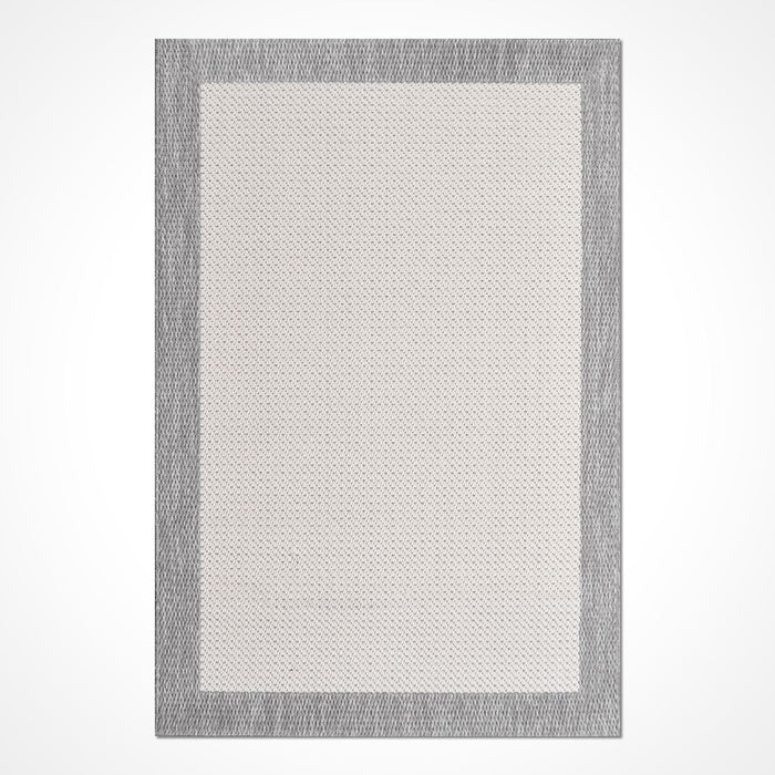 Enzo 06 Krem Gri  Kaymaz Tabanlı Sisal Halı