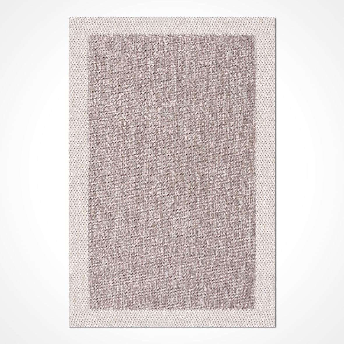 Enzo 09 Beige White Kaymaz Tabanlı Sisal Halı