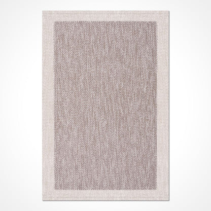 Enzo 09 Beige White Kaymaz Tabanlı Sisal Halı