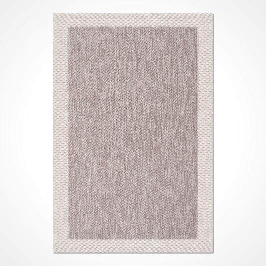 Enzo 09 Beige White Kaymaz Tabanlı Sisal Halı