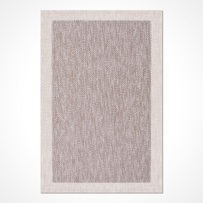 Enzo 09 Beige White Kaymaz Tabanlı Sisal Halı