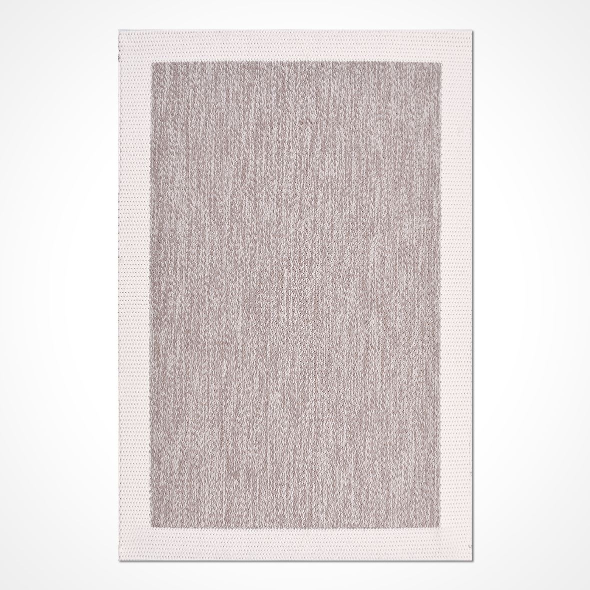 Enzo 10 Beige White Kaymaz Tabanlı Sisal Halı