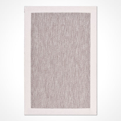 Enzo 10 Beige White Kaymaz Tabanlı Sisal Halı