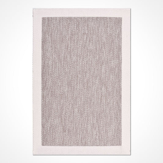 Enzo 10 Beige White Kaymaz Tabanlı Sisal Halı