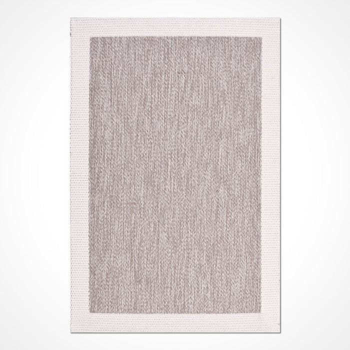 Enzo 10 Beige White Kaymaz Tabanlı Sisal Halı
