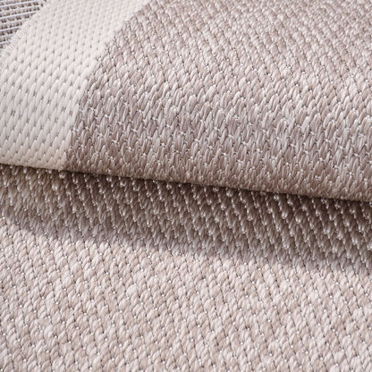 Enzo 10 Beige White Kaymaz Tabanlı Sisal Halı